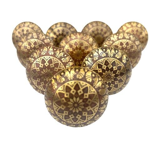 Set of 10 Brass Temple Brown