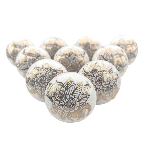 Set of 10 Filigree Knob 1 (gold)