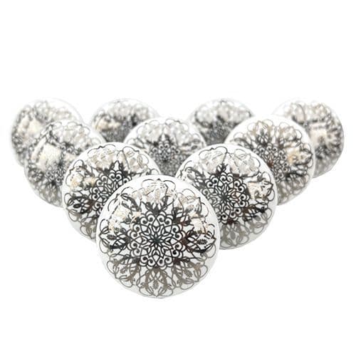 Set of 10 Filigree Knob 4 (silver)