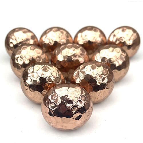 Set of 10 Hammered Copper Knob