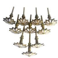 Set of 10 MOP brass star