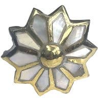 Set of 10 MOP brass star