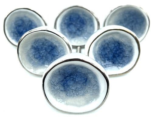 Set of 6 (Blueish) Grey Silver Pods