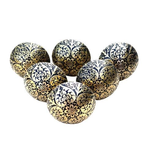 Set of 6 Brass Marrakesh Black