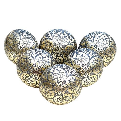 Set of 6 Brass Marrakesh Grey