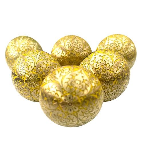 Set of 6 Brass Marrakesh Yellow