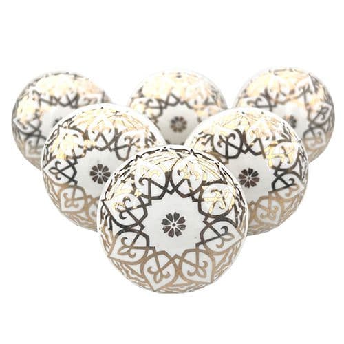 Set of 6 Filigree Knob 3 (gold)