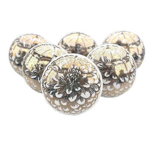 Set of 6 Filigree Knob 5 (gold)