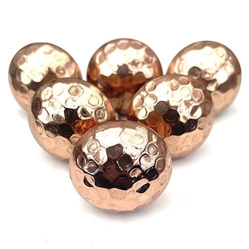 Set of 6 Hammered Copper Knob