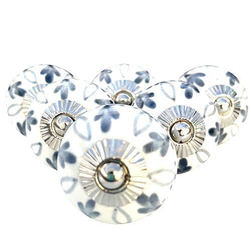 Set of 6 Painted grey hoops