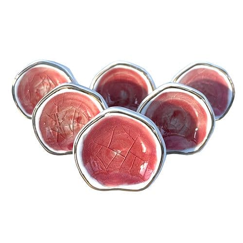 Set of 6 Pink Gold Pods