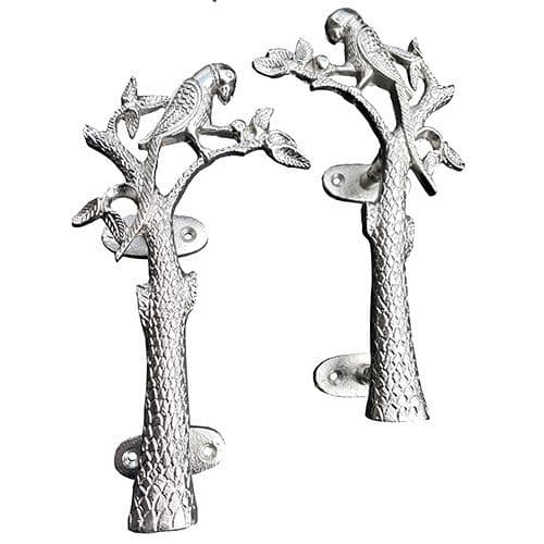 SIlver pair of bird handles
