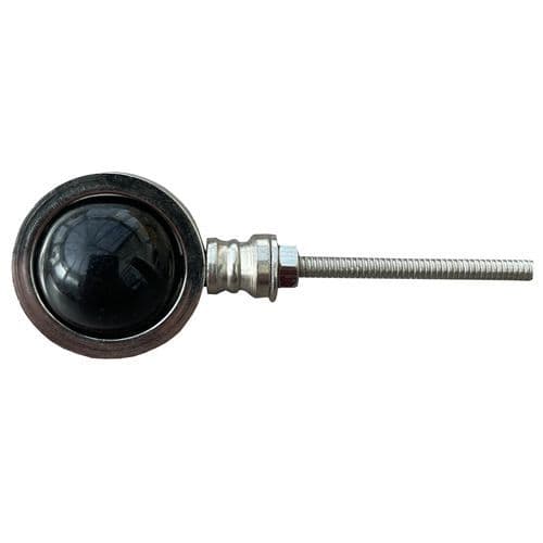 Silver Saturn Ring Drawer Pull Black Resin Marble