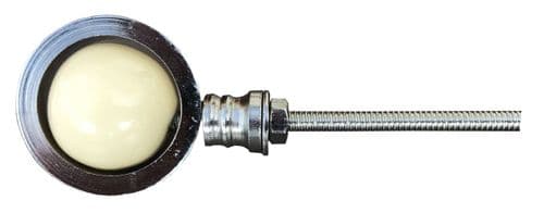 Silver Saturn Ring Drawer Pull Cream Marble