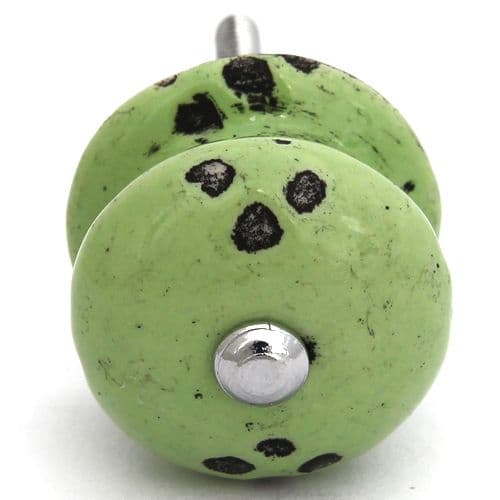 Small distressed knob - Green