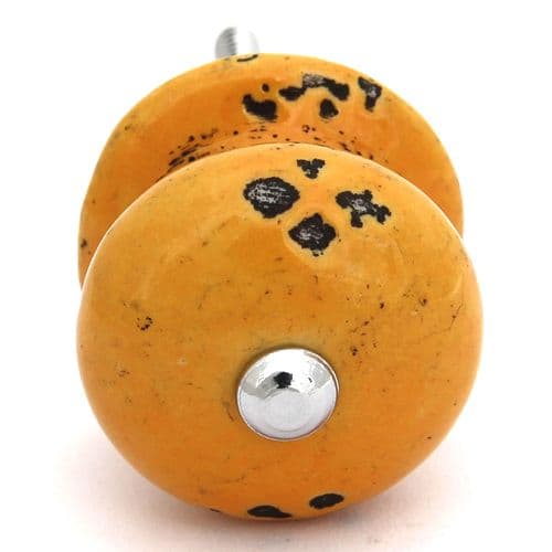 Small distressed knob - Mustard