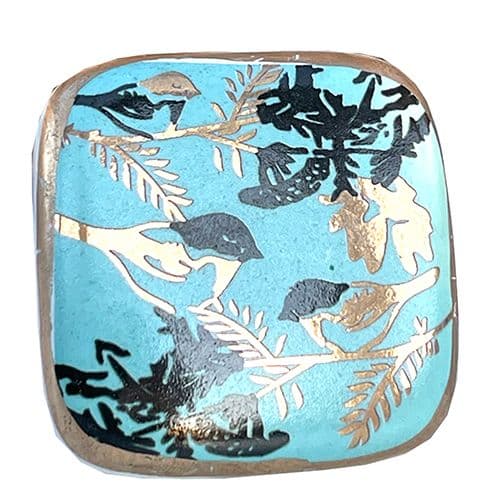 Square bird knob (Eau de Nil)