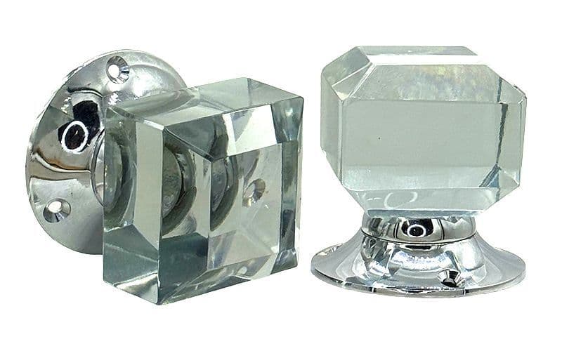 Square glass mortice - Light Aqua