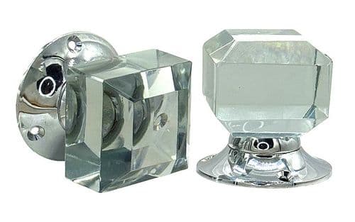 Square glass mortice - Light Aqua