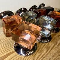 Square glass mortice - Pink