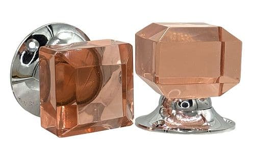 Square glass mortice - Pink