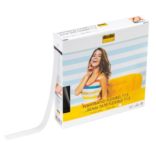T15 White Seam Tape: Flexible: 15mm