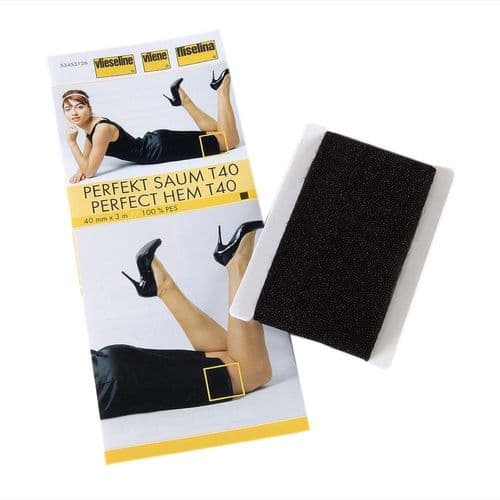 T40 Perfect hem - black- 40mm adhesive