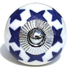 White/Blue stars knob
