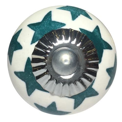 White/Dark Green stars knob