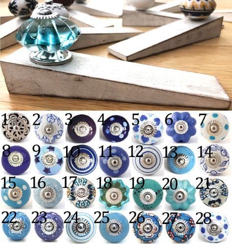 White Door Stop (Blue)