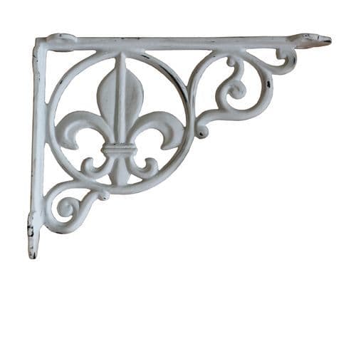 White Fleur De Lis Bracket