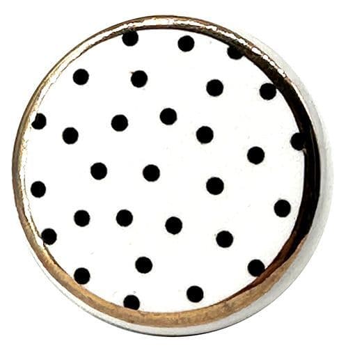 White Gold Flat with Dots