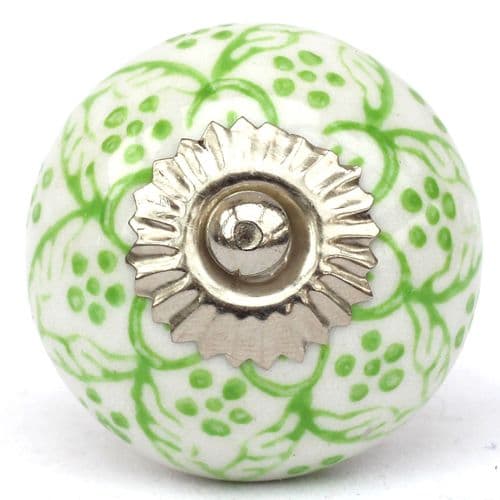 White/green pretty knob