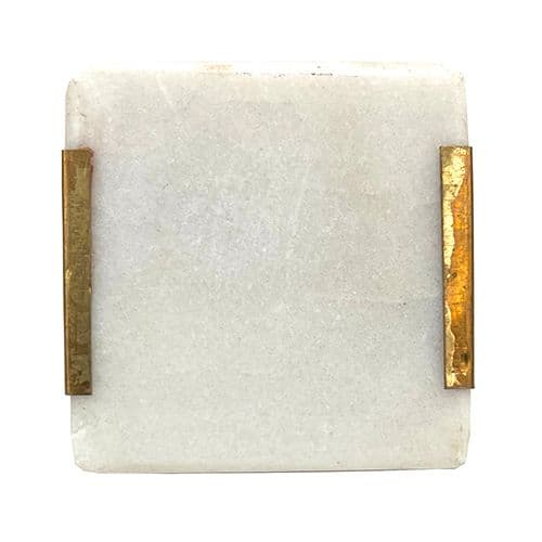 White Stone Square, Gold Clasps