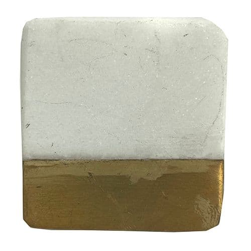 White Stone Square - gold front