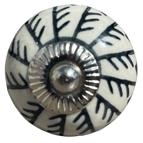 White With Black Branch Detail