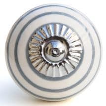 White with Grey Stripes