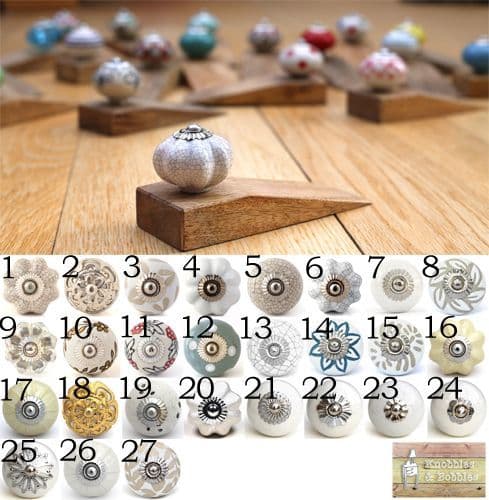 Wood Door Stop (White)