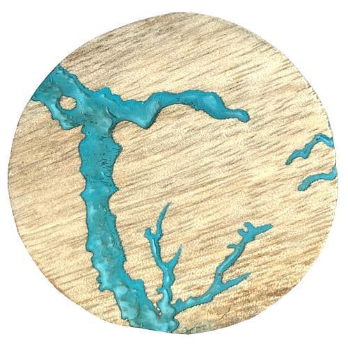 Wood turquoise lightning