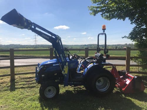 Solis 26 with Front Loader & WFL145 Flail