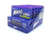 MACK'S AQUABLOCK PURPLE EARPLUGS 2 PAIR PACK - 6 PACKS IN 1 MERCHANDISING TRAY