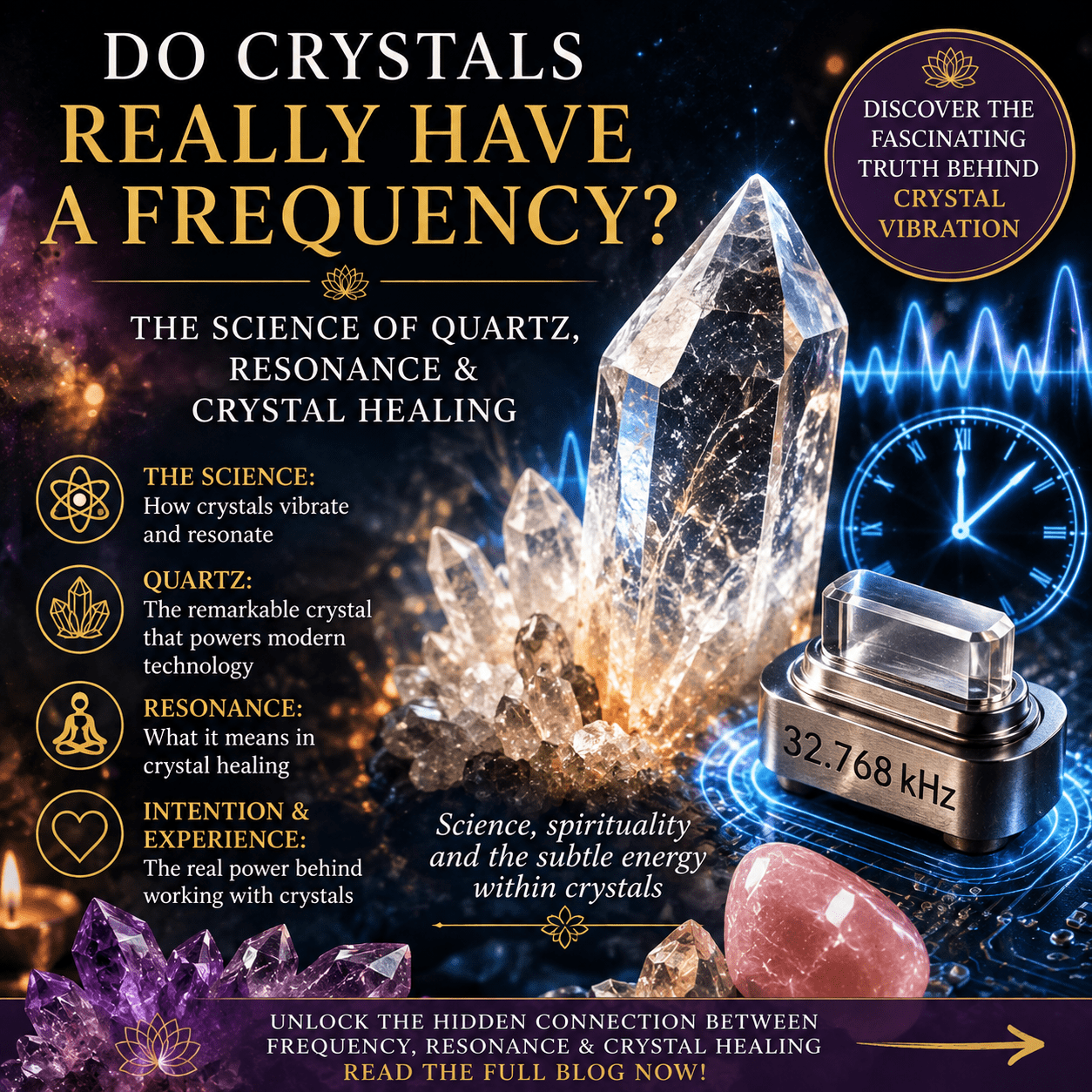 Do Crystals Really Have a Frequency? The Science of Quartz, Resonance and Crystal Healing