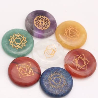 7 Chakra Round Stone Set