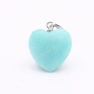 Amazonite Heart Pendant