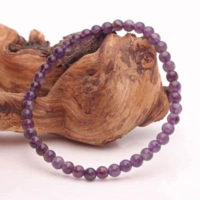 Amethyst 4mm Bead Bracelet