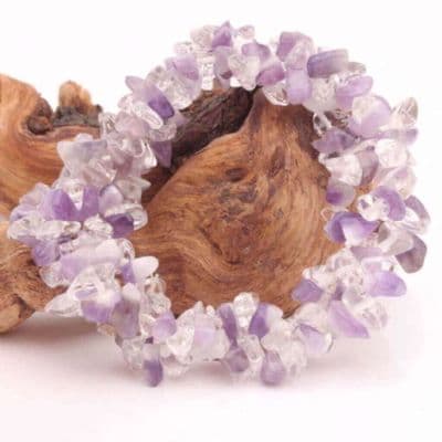 Amethyst & Quartz  Bracelet