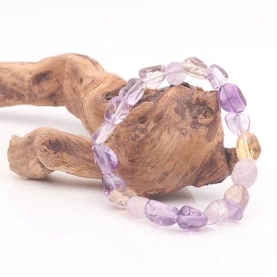 Ametrine, Amethyst and Clear Quartz Bracelet (1)
