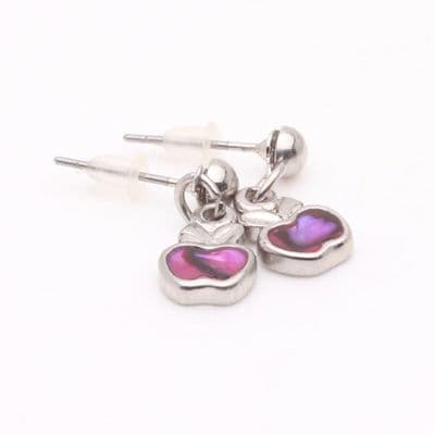 Apple shaped Paua Shell Earrings