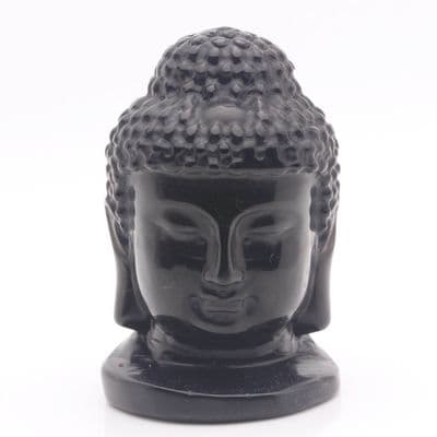 Black Obsidian Buddha Head 2