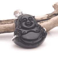 Black Onyx  Buddha Pendant